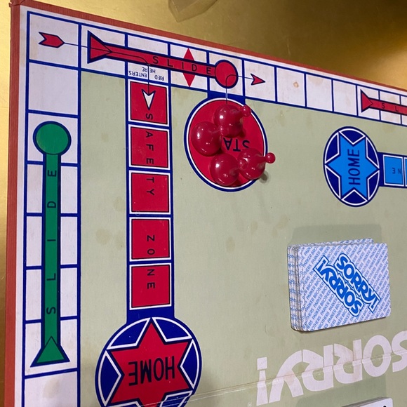 SORRY BOARD GAME VTG 1972 PARKER BROTHERS SLIDE PURSUIT GAME - Picture 3 of 14